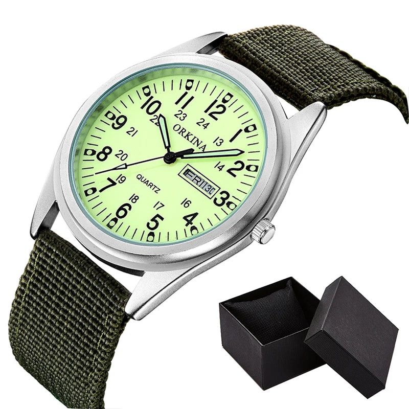 Unisex Luminous Dial Military Sports Quartz Watch