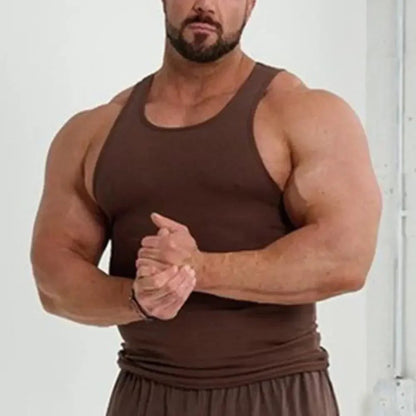 Men's Ribbed Sleeveless Tank Top for Summer