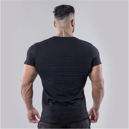 Men's Slim Fit V-Neck Cotton T-Shirt