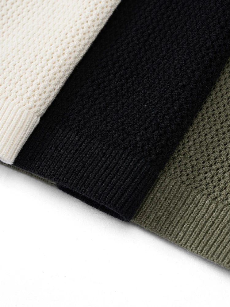 Breathable Plus Size Men's Knitted T-Shirts