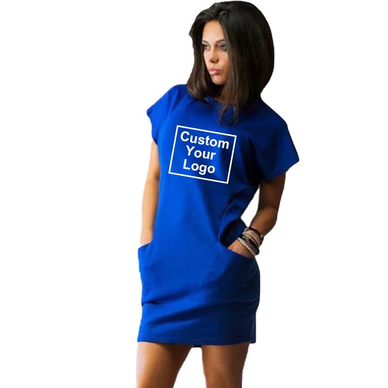 Custom Cotton T-Shirt Dress for Women Summer