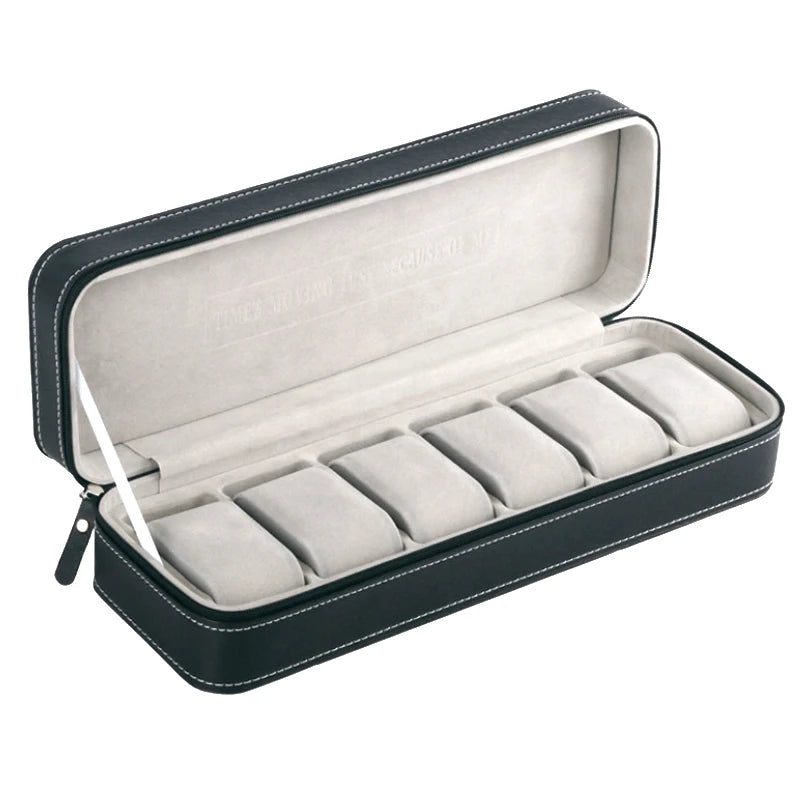 Luxury PU Leather Watch Travel Case Organizer