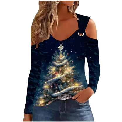 Chic Women's Christmas Cotton T-Shirts Collection