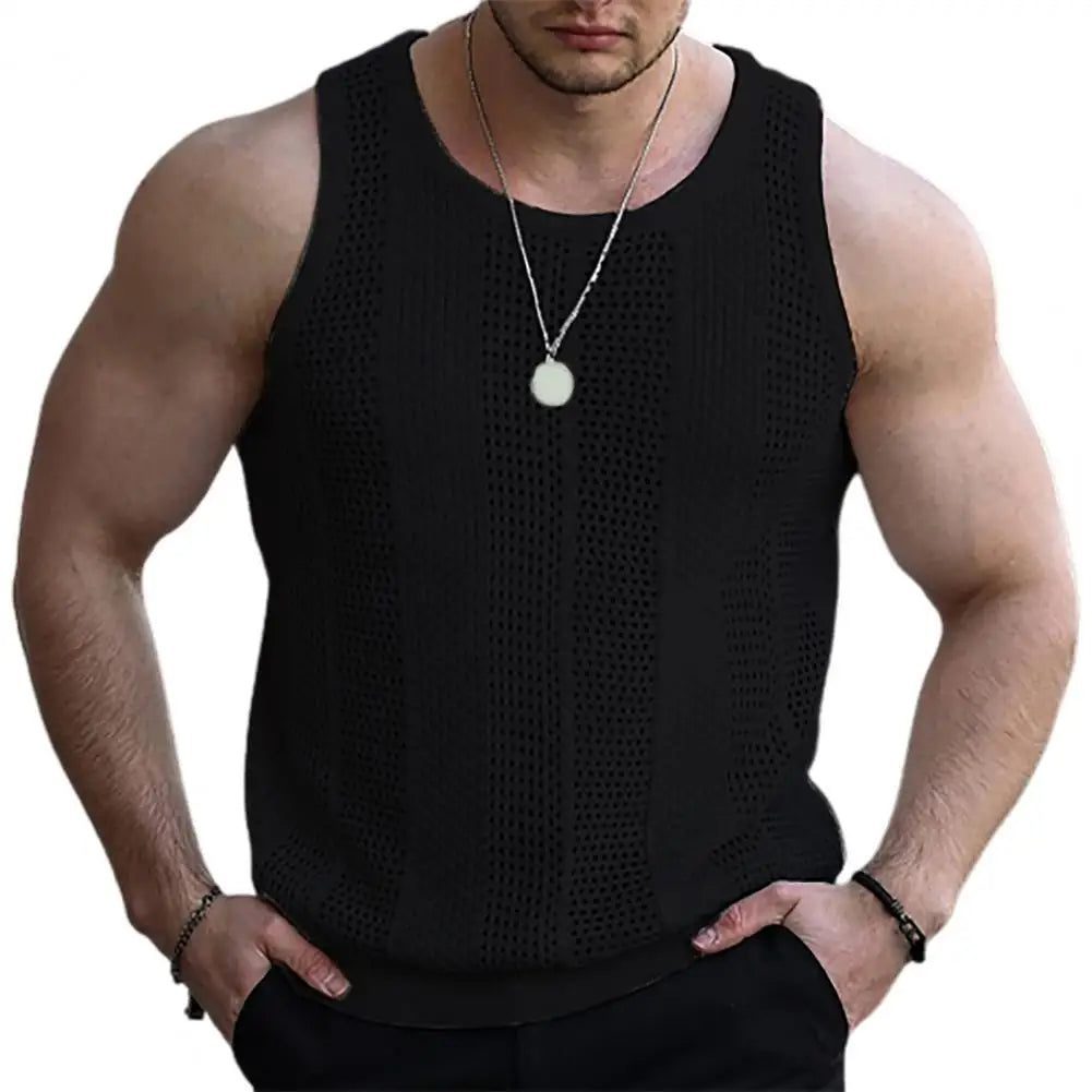 Men's Ribbed Tank Top - Casual Summer Wear