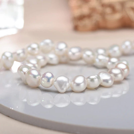 Natural Baroque Pearl Necklace 925 Silver Choker