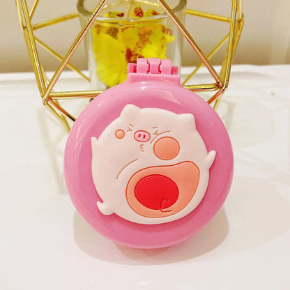 Portable Cartoon Folding Hair Brush with Mirror