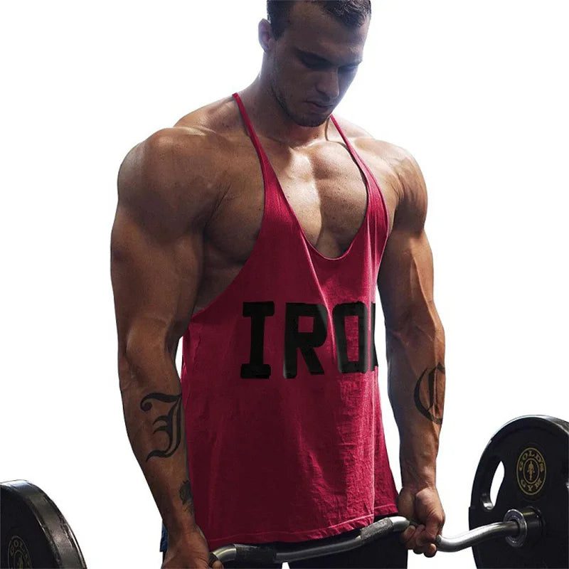 Men's Cotton Workout Tank Top for Bodybuilding
