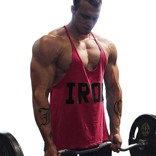 Men's Cotton Workout Tank Top for Bodybuilding