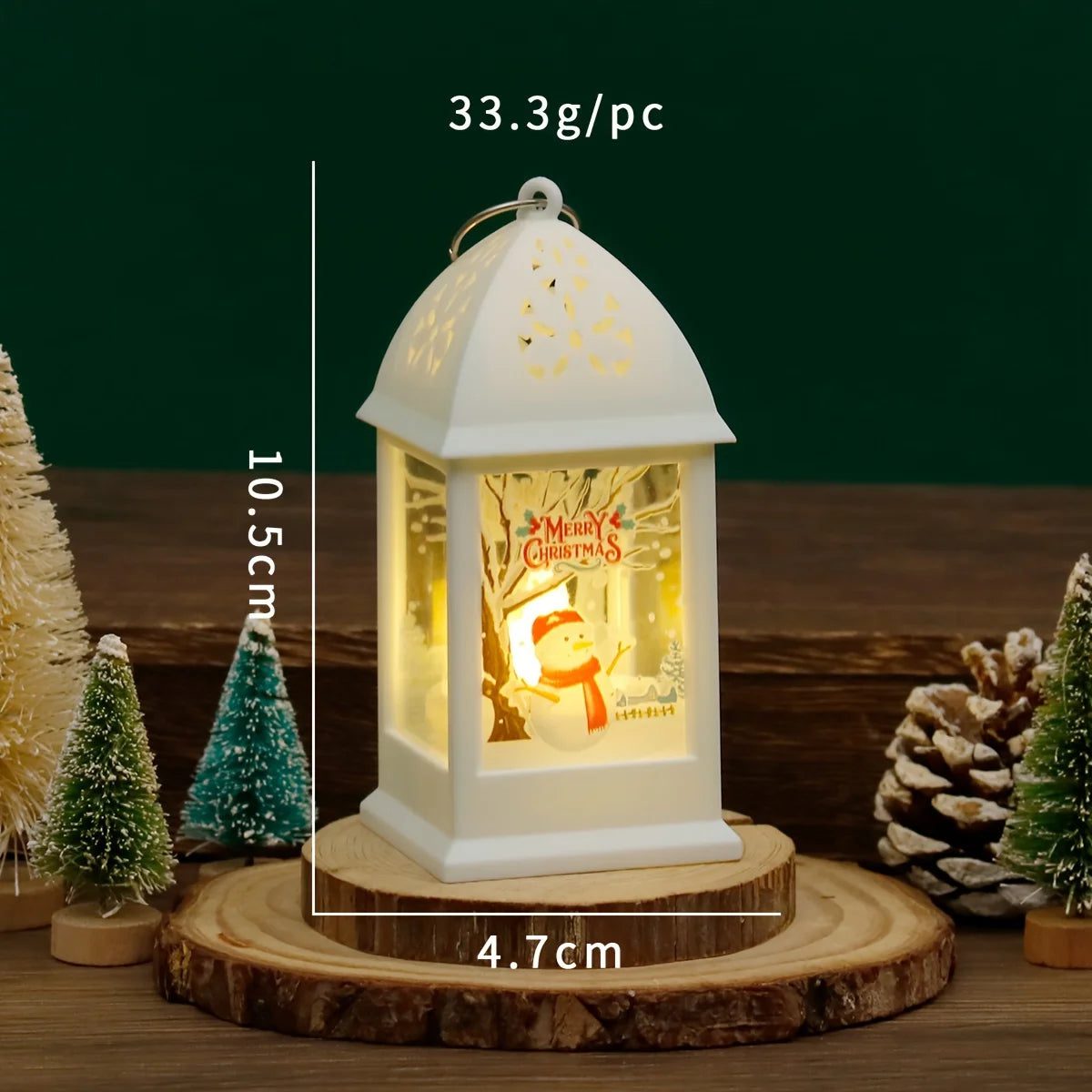 Small Snowman Christmas Table Lamp Decor