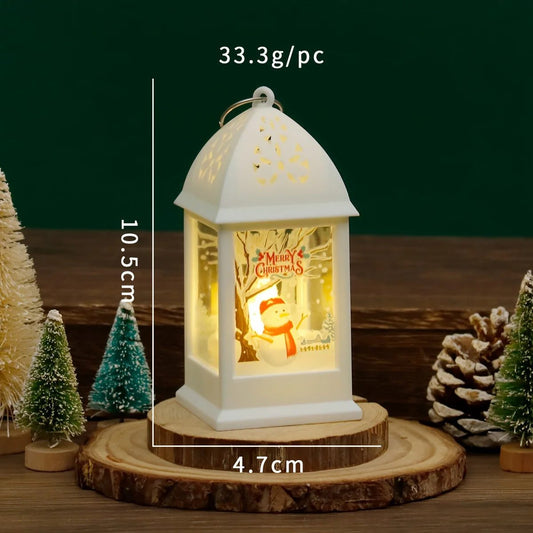Small Snowman Christmas Table Lamp Decor