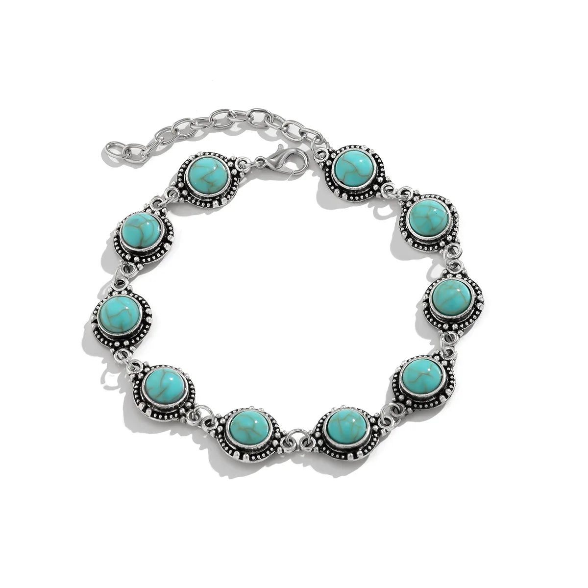 Boho Vintage Turquoise Anklet for Women