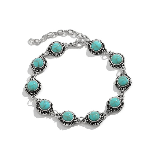 Boho Vintage Turquoise Anklet for Women