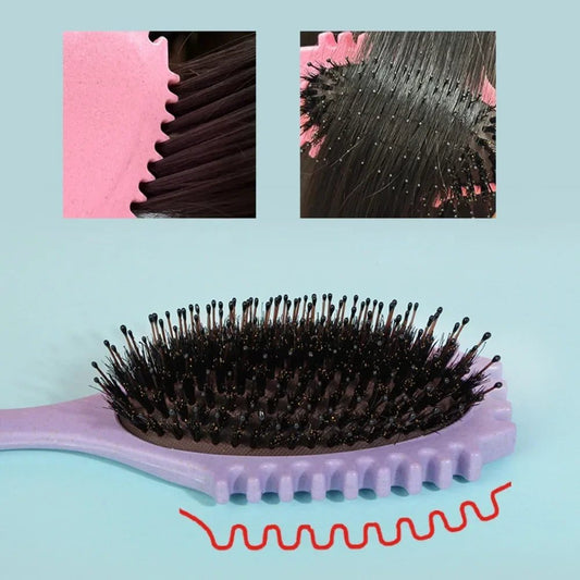Detangling Boar Bristle Brush for Curly Hair