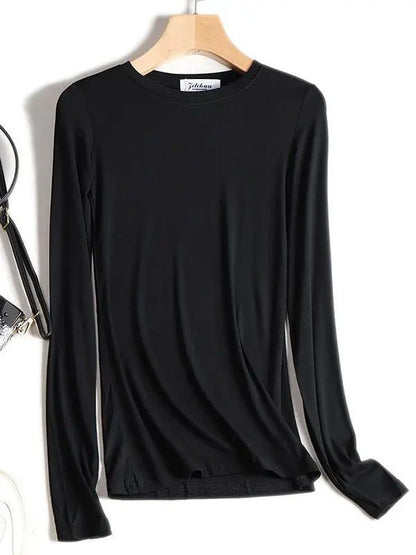 Trendy Long Sleeve Cotton T-Shirts for Women