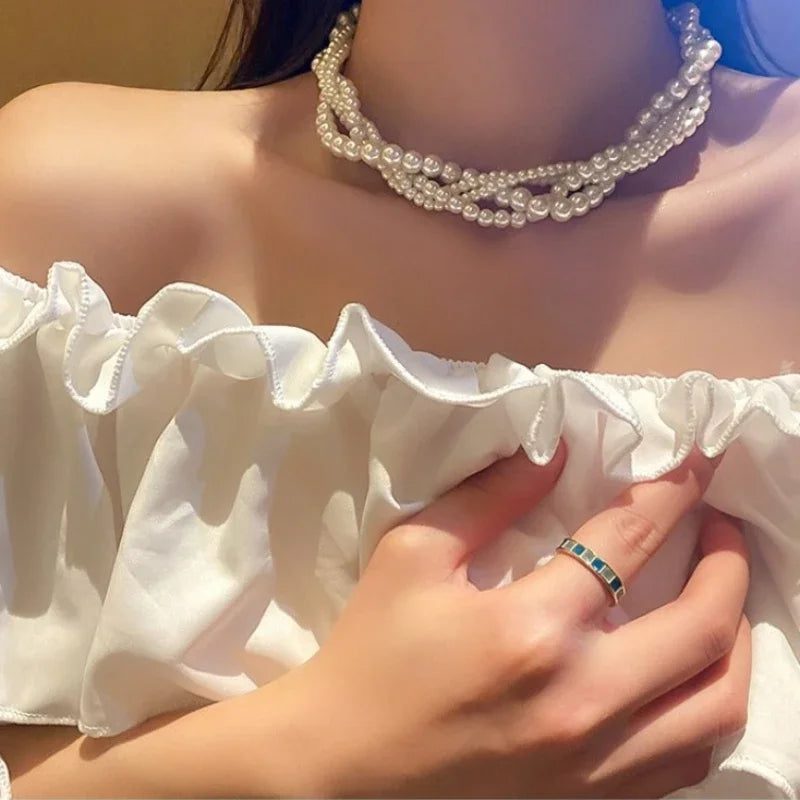 Bohemian Multi-Layered Pearl Necklace for Women