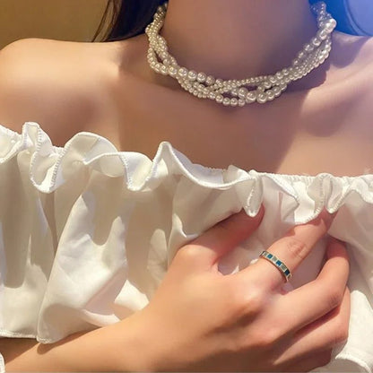 Bohemian Multi-Layered Pearl Necklace for Women