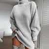 Women’s Turtleneck Loose Knit Sweater Dress