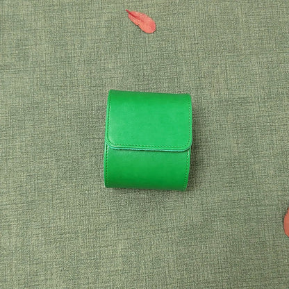 Vintage Leather Watch Roll Travel Case Organizer