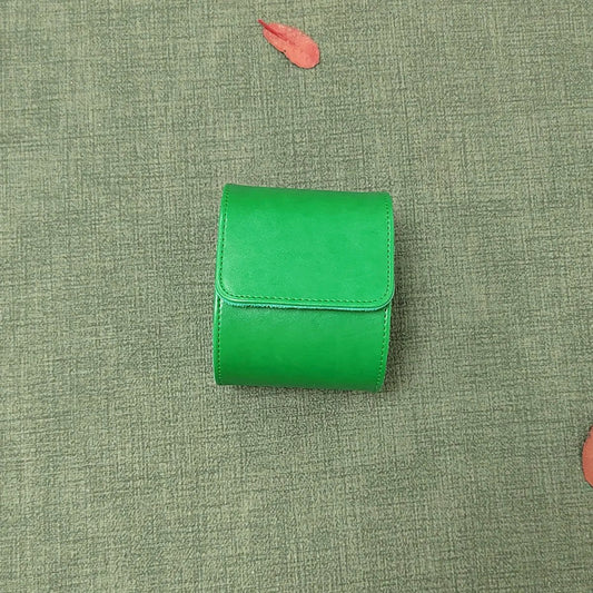 Portable Vintage Leather Watch Roll Travel Case