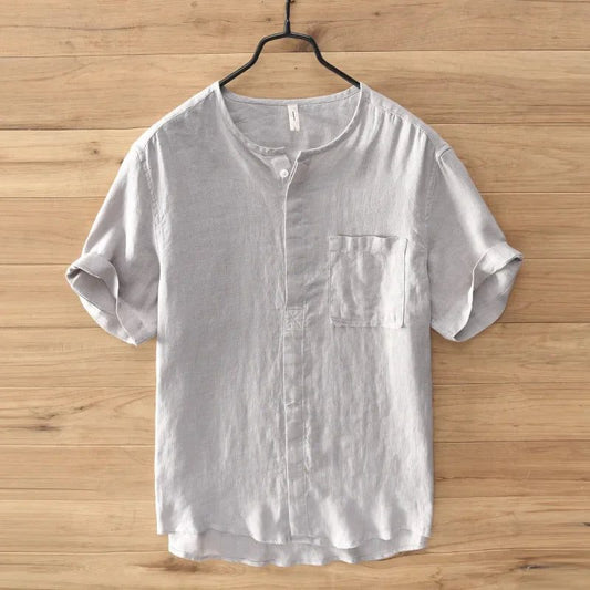 Men's Vintage Linen Shirts for Casual Wear