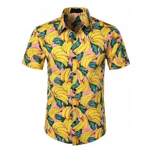Men's Hawaiian Banana Fruit 3D Printed Shirt