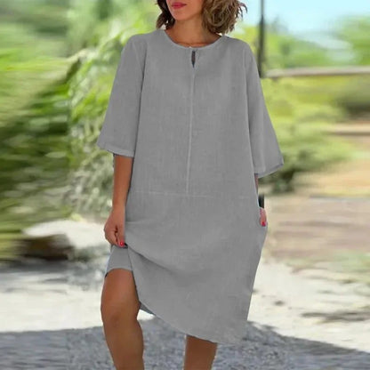 Trendy Cotton Linen Summer Dresses for Women