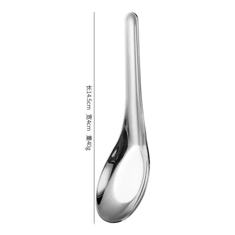 Large Capacity 304 Stainless Steel Soup Spoons