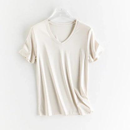 Luxury Silk Cropped T-Shirts for Women