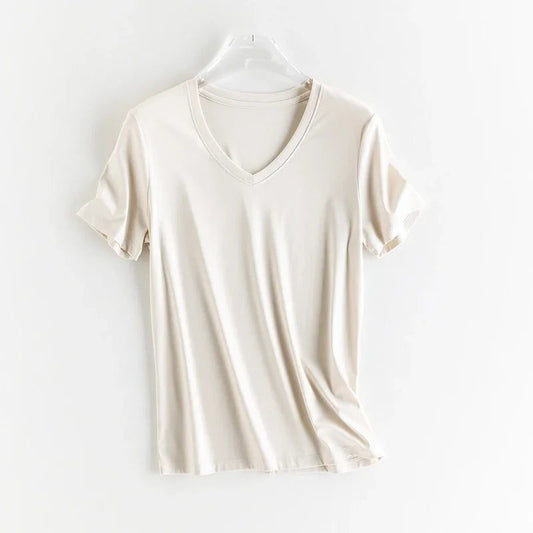 Luxury Silk Cropped T-Shirts for Women