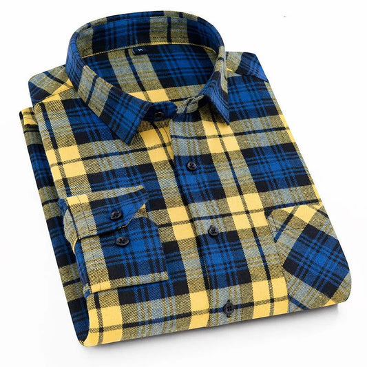Men's Red Checkered Flannel Shirt 2024
