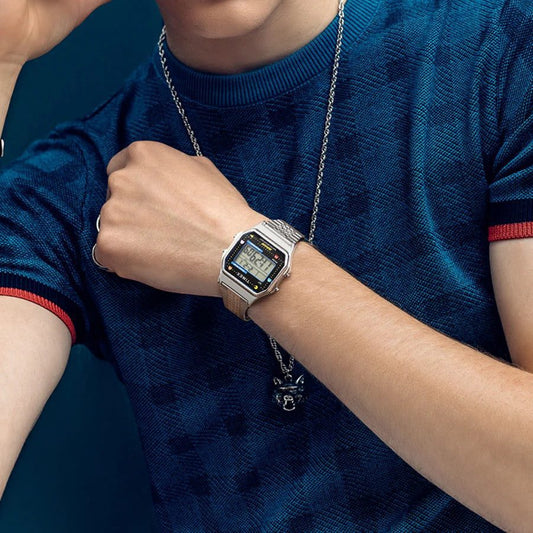 Classic Unisex Digital Watch Grey Dial Gift