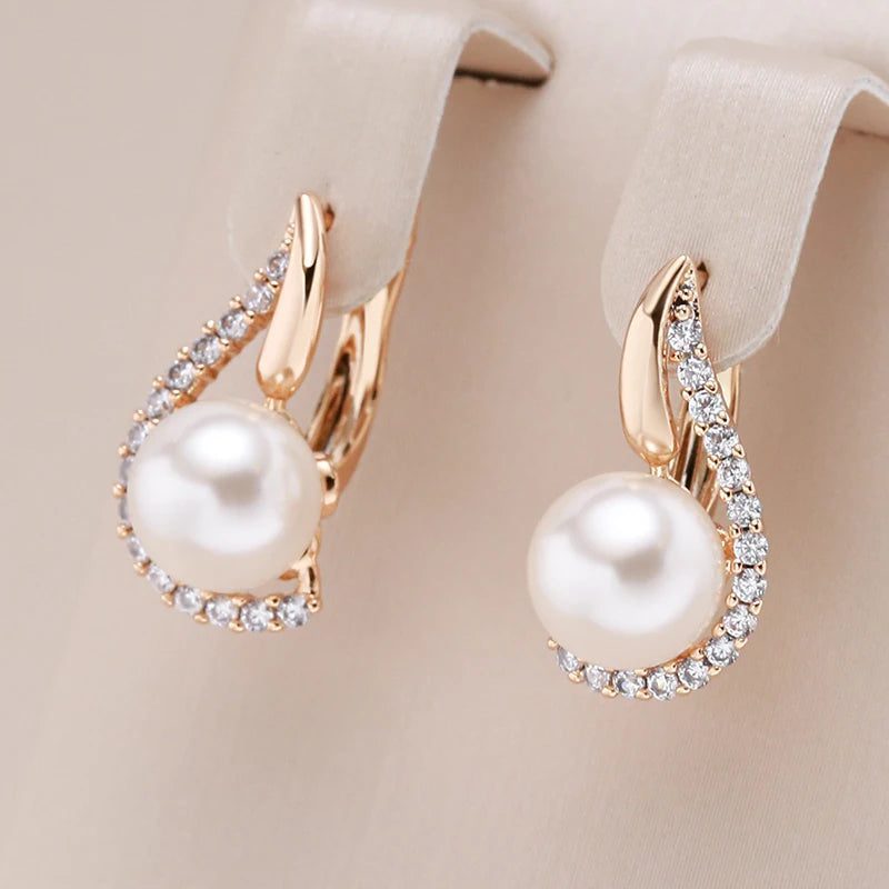 Unique Geometric Pearl Earrings for Weddings