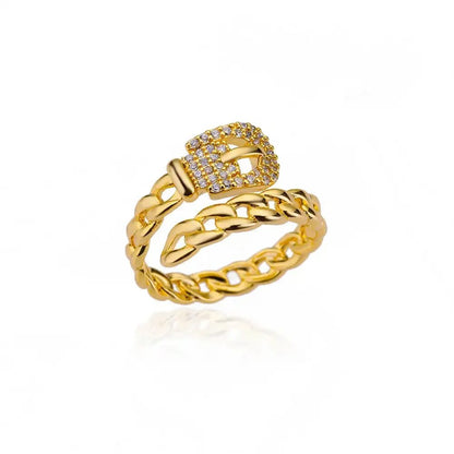 Waterproof Aesthetic Heart Gold Wedding Ring
