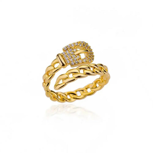 Waterproof Aesthetic Heart Gold Wedding Ring