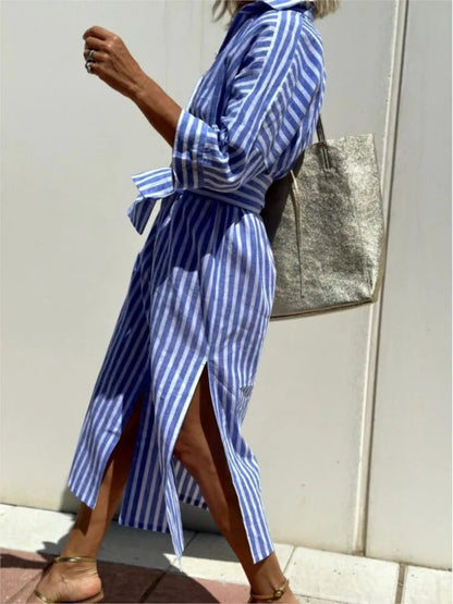 Chic Striped Dress Shirts for Women 2024