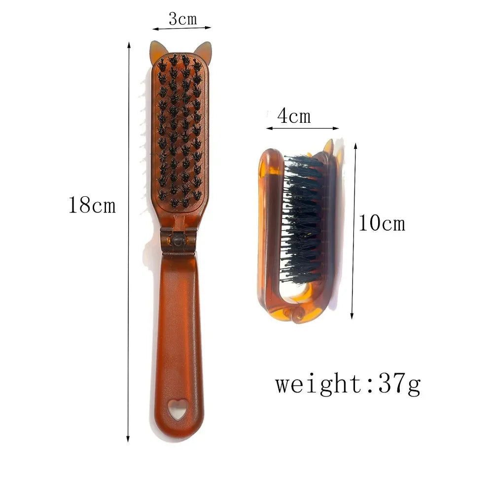 Portable Foldable Hair Comb and Scalp Brush