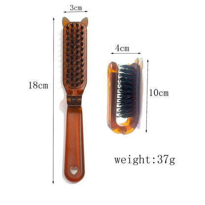 Portable Foldable Hair Comb and Scalp Brush
