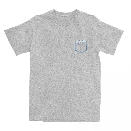 Vintage Cotton Pocket T-Shirt for Men Women