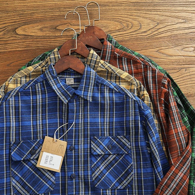 Men's 2024 Retro Flannel Plaid Shirt