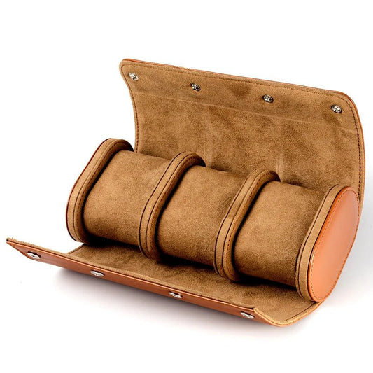 Portable Watch Roll Case with Removable Pillows