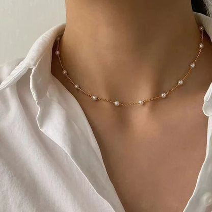 2024 Kpop Pearl Choker Necklace for Women