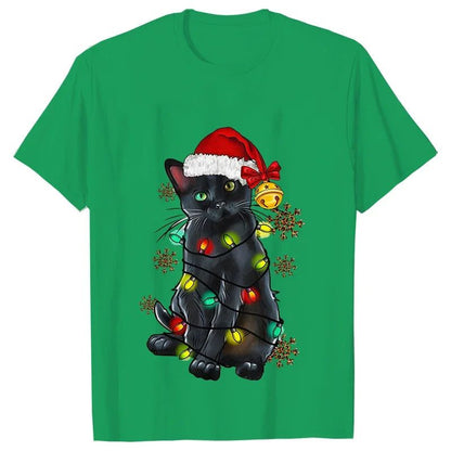 Funny Cat Christmas T-Shirt for Men