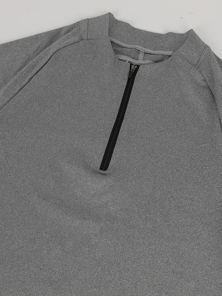 Men's Thermal Long Sleeve Zipper T-Shirt