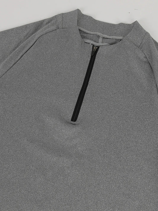 Men's Thermal Long Sleeve Zipper T-Shirt