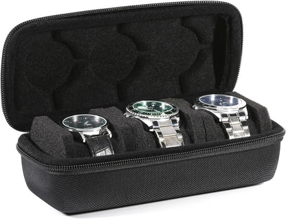 Portable 3 Slot Watch Travel Case Organizer
