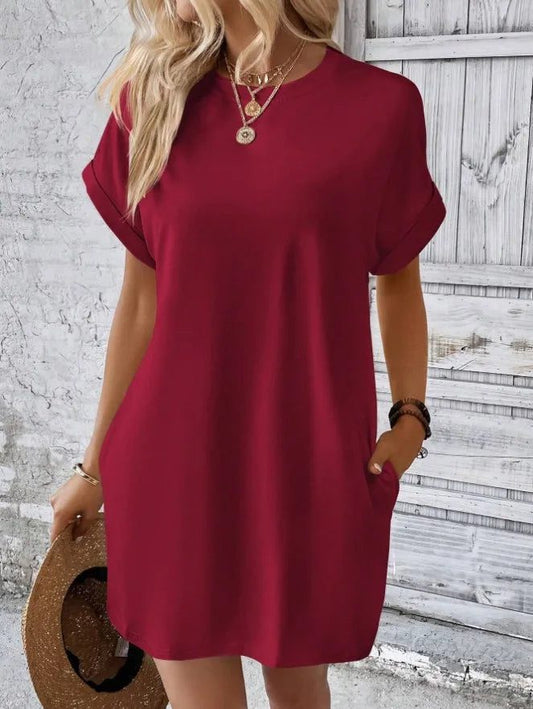 Chic Summer T-Shirt Dress with Pockets