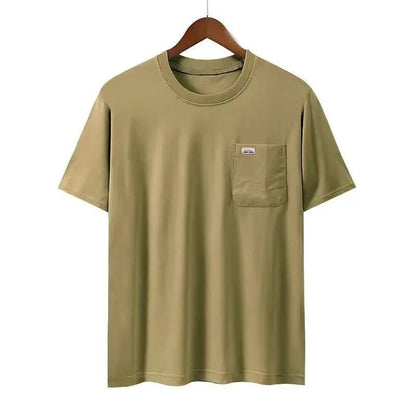 Men's Casual Cotton Pocket T-Shirt - Summer