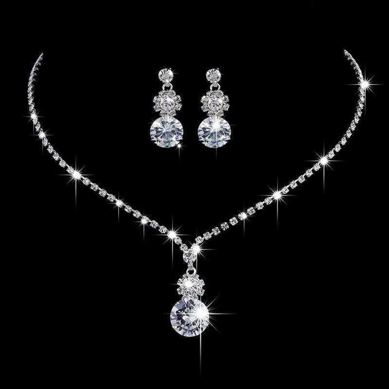 Elegant Crystal Bridal Jewelry Set for Weddings
