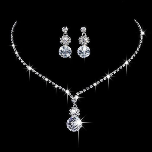 Elegant Crystal Bridal Jewelry Set for Weddings