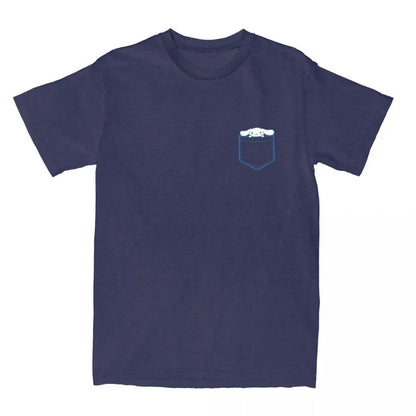 Vintage Cotton Pocket T-Shirt for Men Women